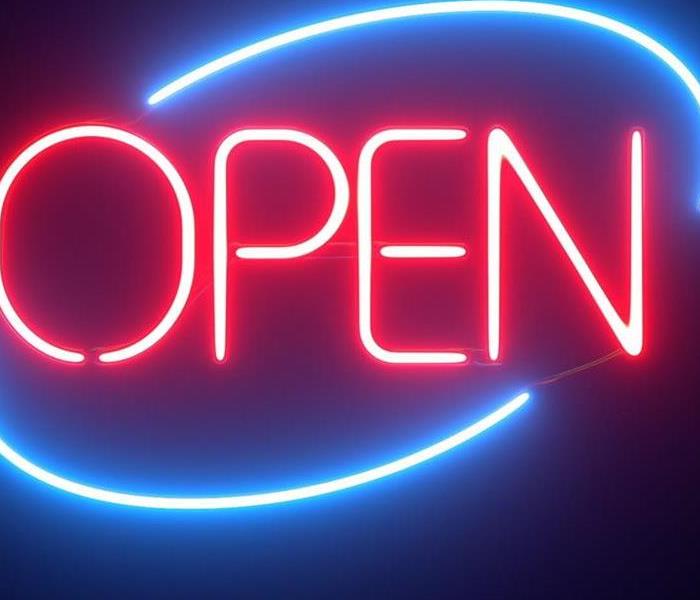 Neon "open" sign 
